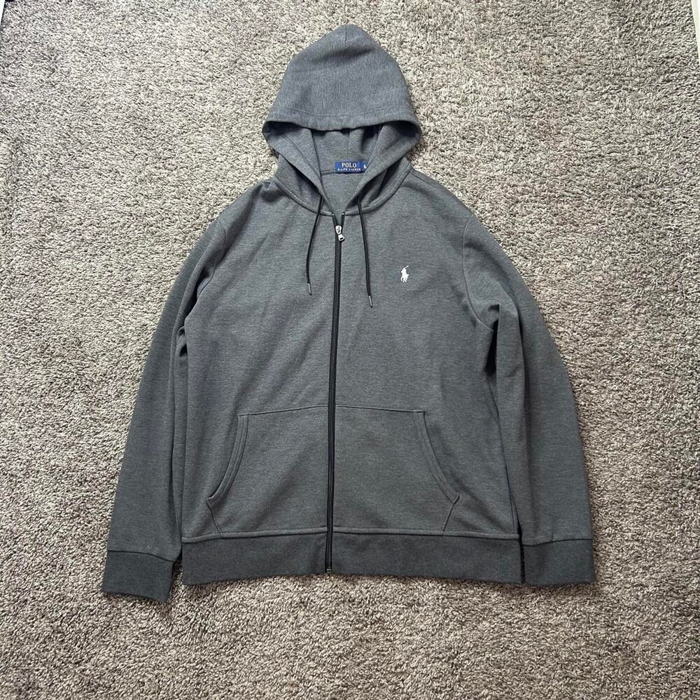Gray polo ralph lauren zip